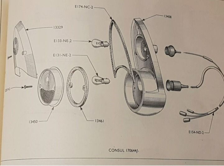 Acrílico Faro Ford Consul Mk2 56 61