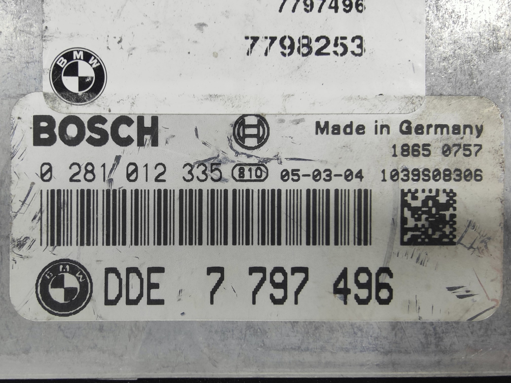 ECU de motor BMW 118d / 120d Serie 1 E87 , Ref: 8204-K3A6