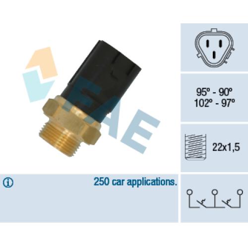 BULBO ELECTRO VW SURAN BORA GOLF ORIGINAL (3 PATAS TRIANGULAR) TEMP. 102/95ºC MD15762 - FAE 38185