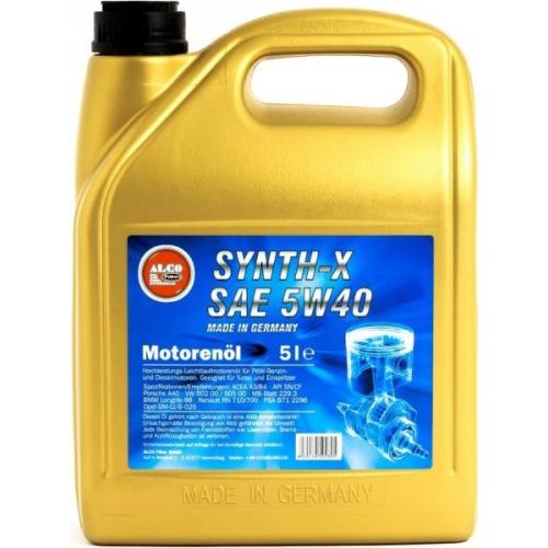 ACEITE ALCO GALON 5 LT. 5W40 GERMANY 10000KM SINTETICO SYNTH-X SAE5W40- MOTORENOL