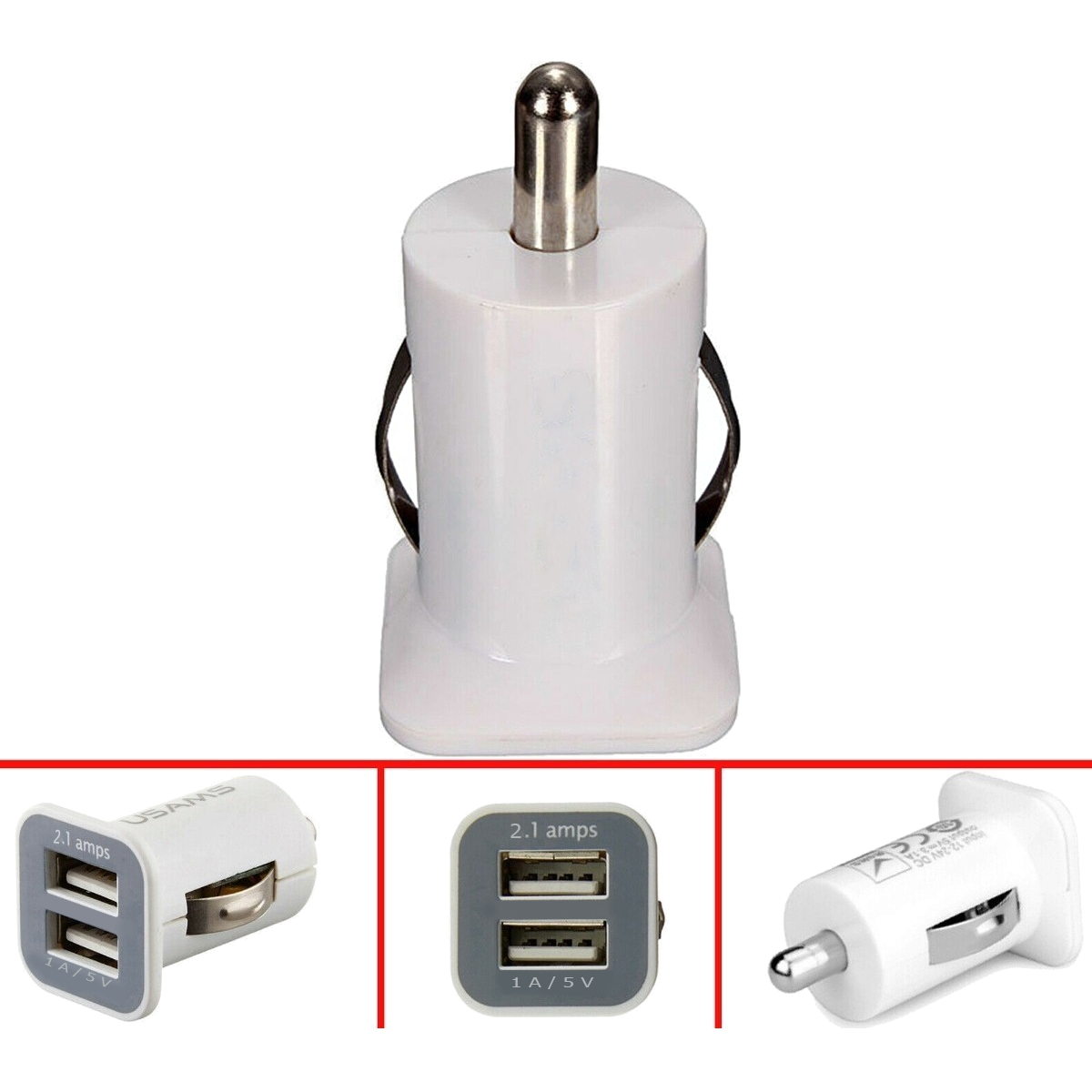 Cargador Celular USB 12V 24V Dos Salidas