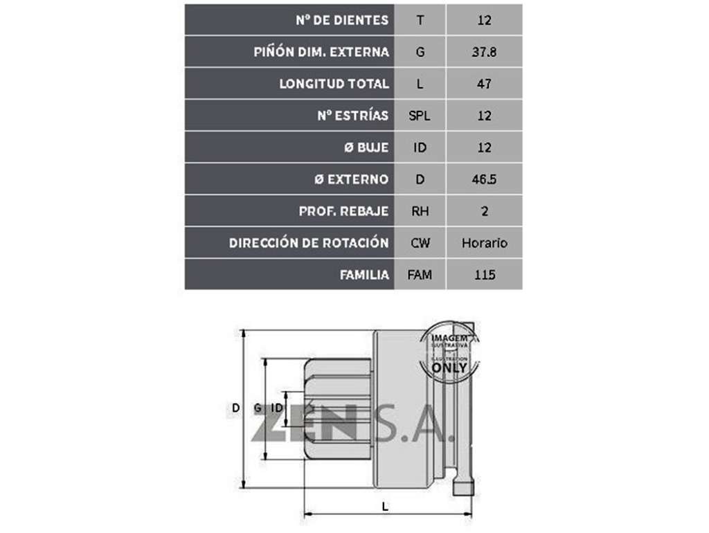 BENDIX MITSUBISHI MA B2900 12D. 12E