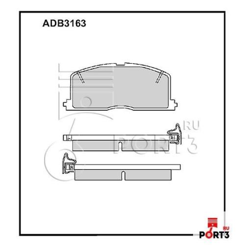 JGO. PASTILLAS FRENO TOYOTA COROLLA 87...2002 TERCEL 86...91  119X47X15MM (20870)