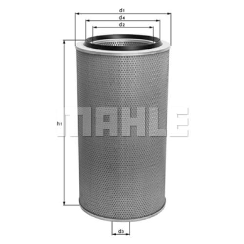 FILTRO AIRE VW 1600 KOMBI 87... (1 CARB.) TUBO CIL . 111X52X227MM MAHLE Nº CORRECTO LX272