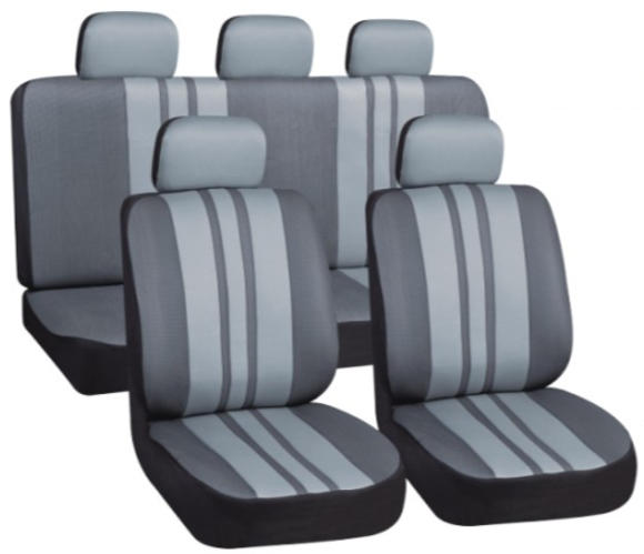 JUEGO DE FUNDAS CUBRE ASIENTO COLOR GRIS OSCURO
