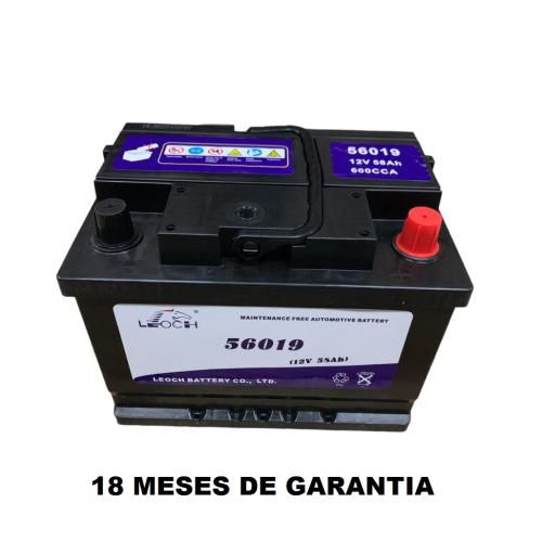 BATERIA LEOCH 12V 100A POSITIVO DER. 600CCA 18 MESES 58AH 242X174X174 FIAT CORSA GOL FORD1.61.8