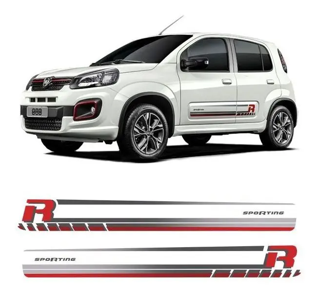 Juego de adhesivos laterales Fiat Uno Sporting