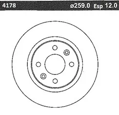 DISCO FRENO (259mm) DEL RENAULT CLIO-LOGAN 08