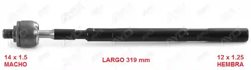 Barra axial de dirección Tata Indigo/Indica