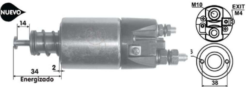 Solenoide de arranque 24V