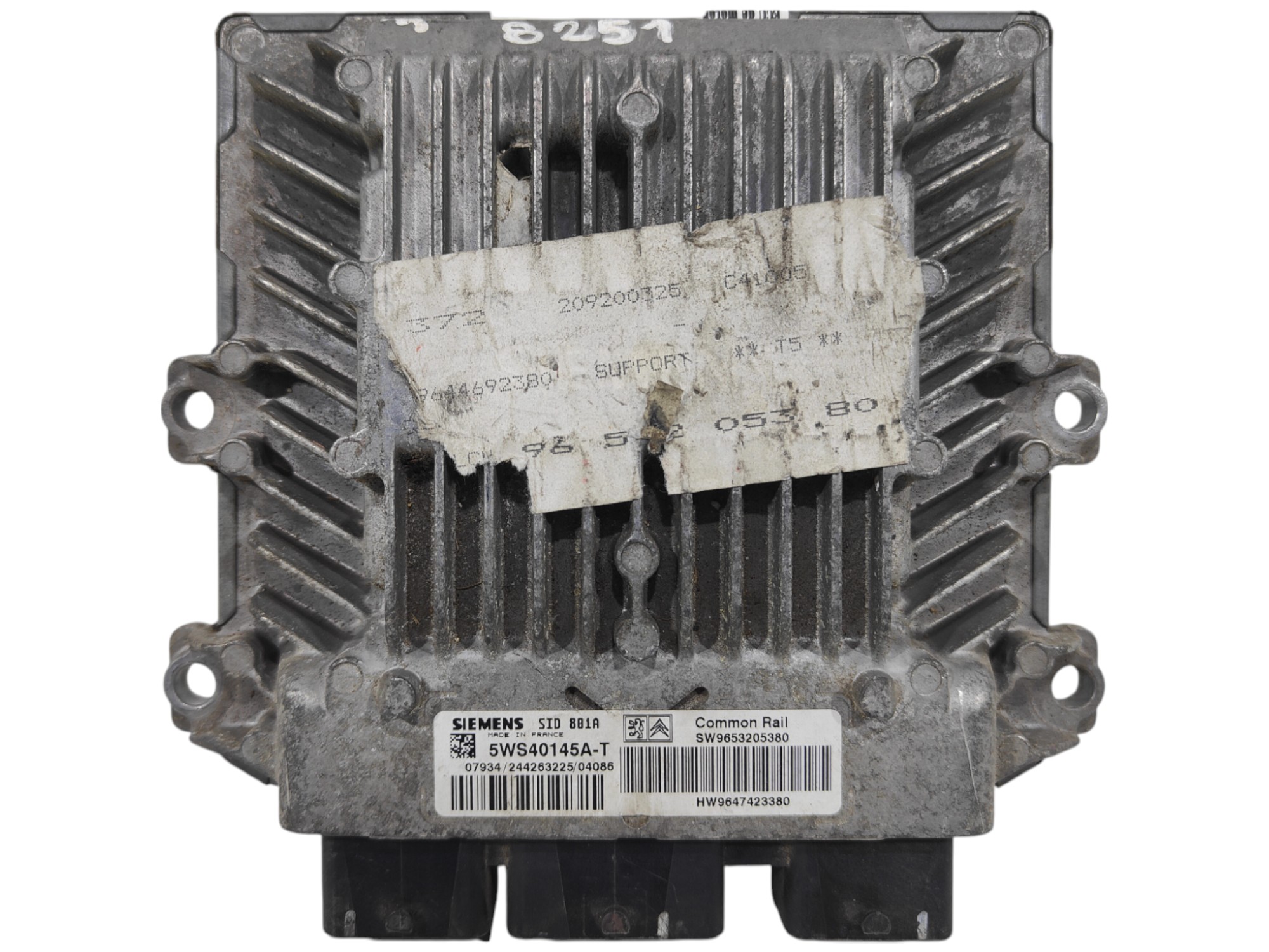 ECU de motor Peugeot 307 2.0 HDI 90CV (RHY) , Ref: 8251-K3B5