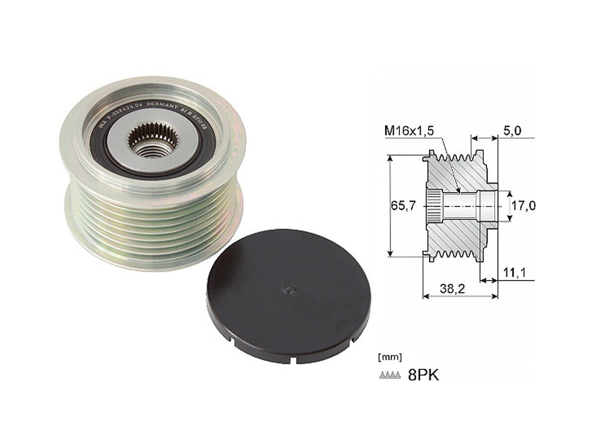 Polea Alternador Marcha Libre Man Camiones Tgs 26.480 / 28.360 / 28.440 / 28.480 / 31.360 15-25
