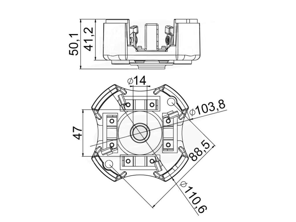 PORTACARBON ARRANQUE BOSCH VO/CASE/MASSEY FERGUSON 12V