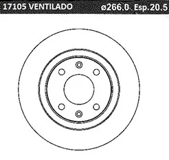 DISCO FRENO (266mm) DEL CITROEN-PEUGEOT