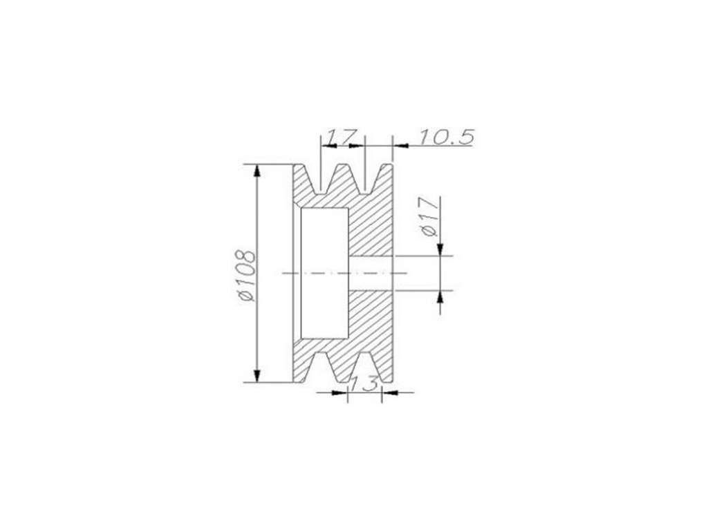 POLEA ALTERNADOR CATERPILLAR BOSCH DOBLE