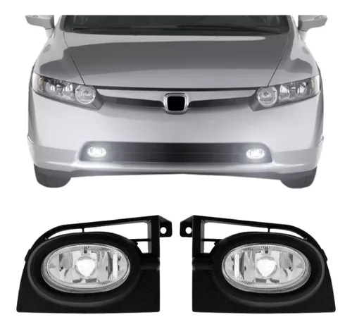 Par Faro caminero Honda Civic 2006 2007 2008 Lente Cristal