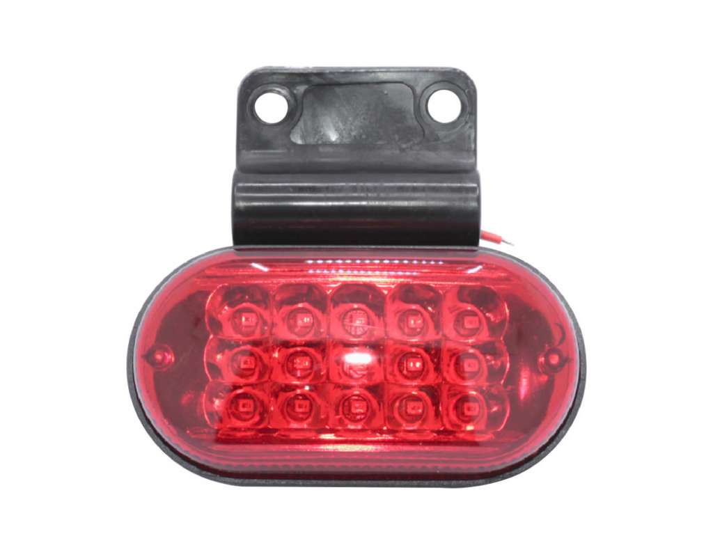 FARO LATERAL UNIV. OVAL LED ROJO 12V