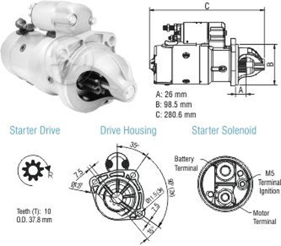 MOTOR ARRANQUE VW 8120/8150/17250/MWM 4-10 C/PRESTOLITE