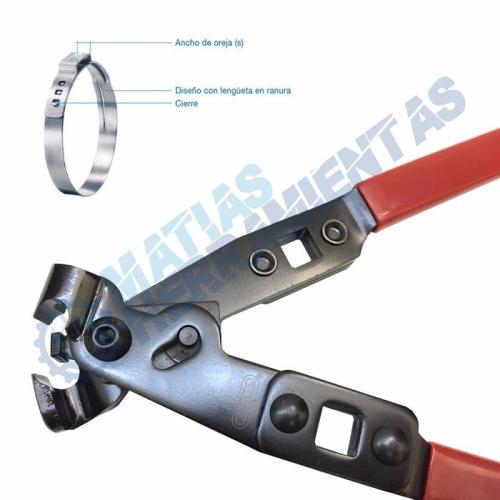 PINZA ESPECIAL PARA ABRAZADERAS FUELLE HOMOCINETICAS