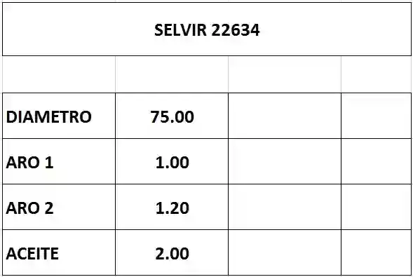 Juego de aros de pistón