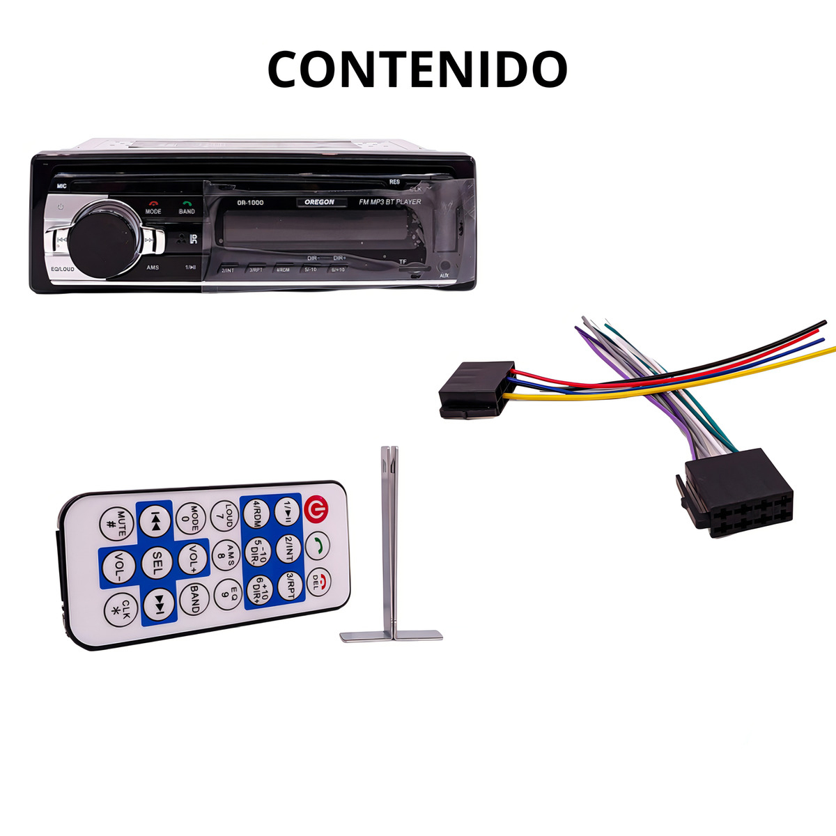 Radio Bluetooth Frente Fijo Sd Mp3 Usb Radio Fm Aux Oregon or-1000