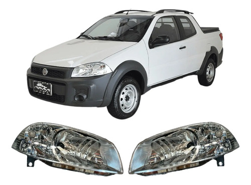 Kit Semiopticas Delanteras Fiat Strada Working F Iv 13 / 19