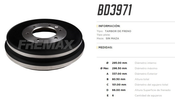 CAMPANA DE FRENO CHEVROLET S10 2.8 2012