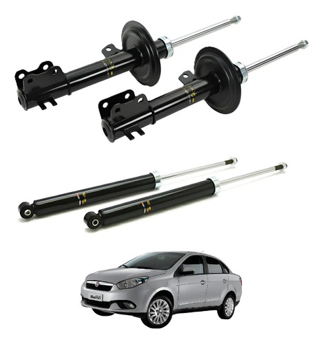 Kit Amortiguadores Del Y Traseros Fiat Grand Siena 2012