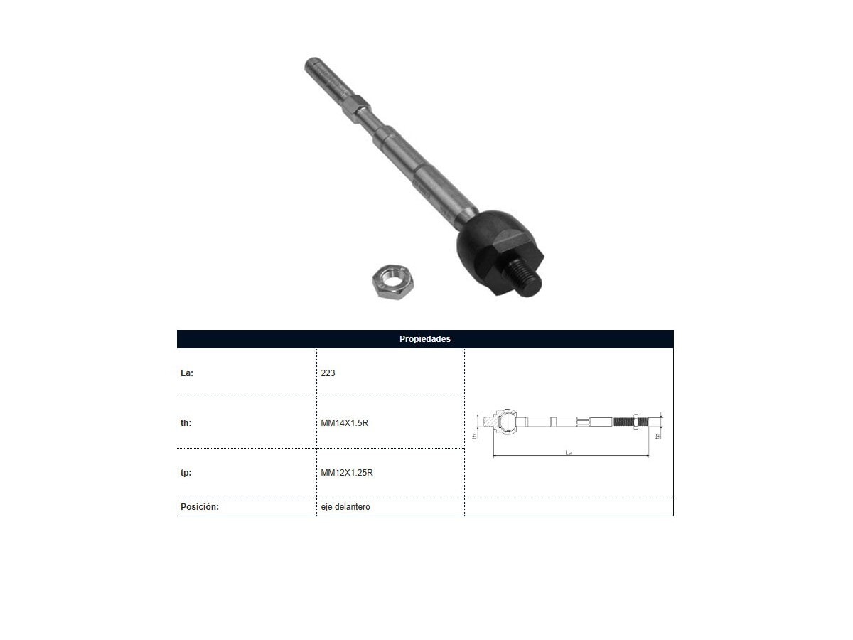 Mate Citroen C1, Peug 107/108 08-25 Der/Izq