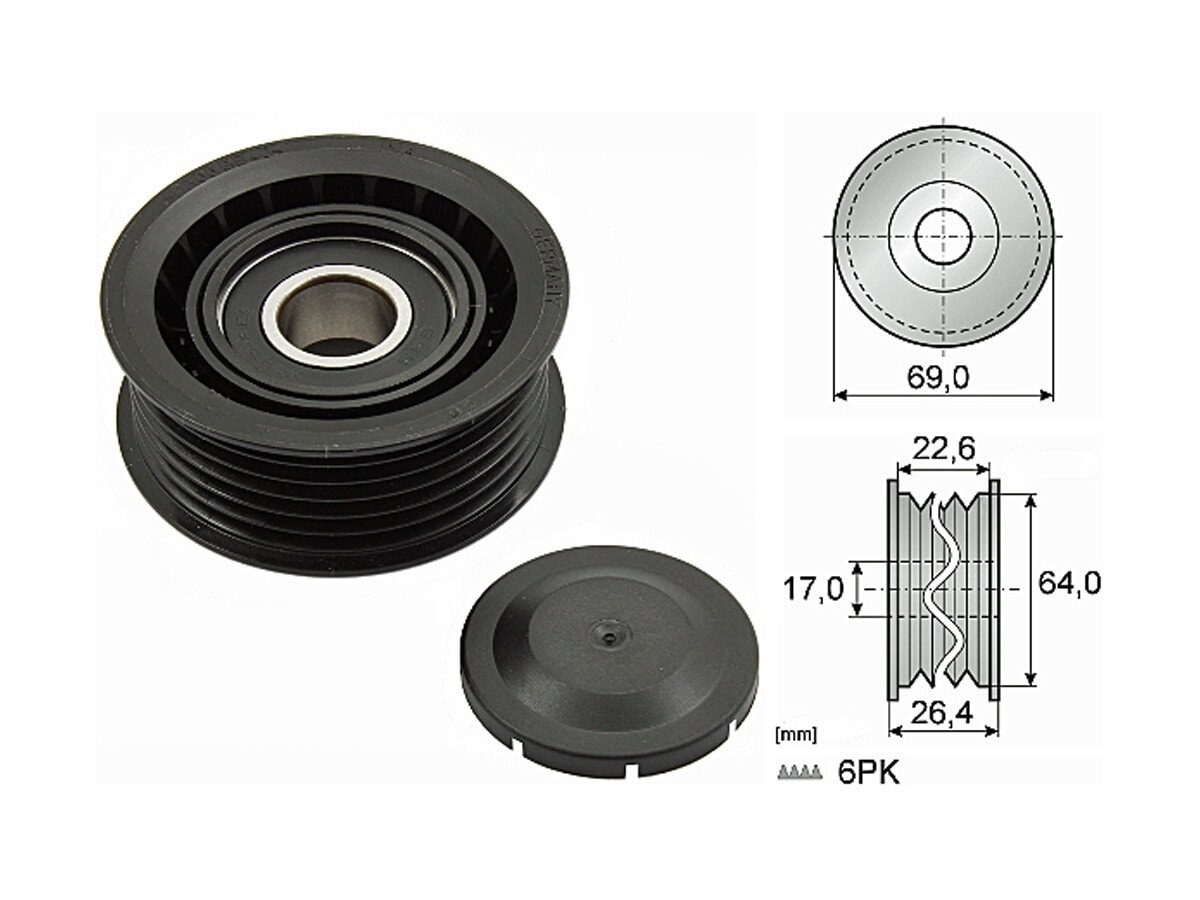 Tensor guía de correa de accesorios