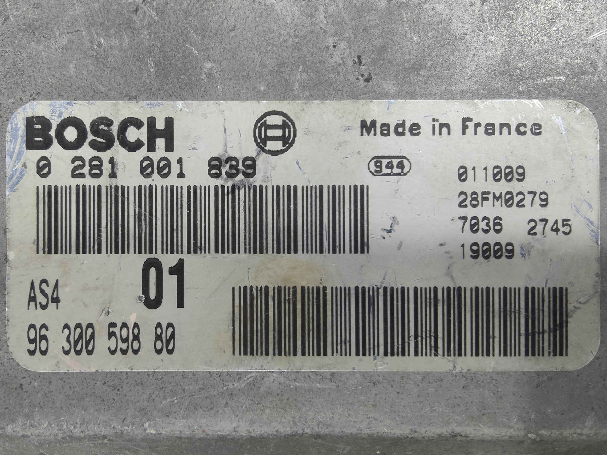 ECU de motor Peugeot Citroen 1.5 D 2001, Ref: 8223-K3C6