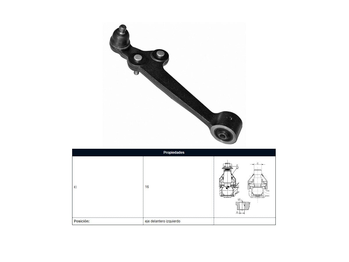 Brazo De Suspensión Kia Rio 00-05 Izq