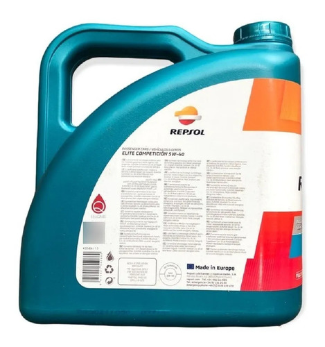 Aceite Repsol 5w-40 Elite Sintetico 4 Litros