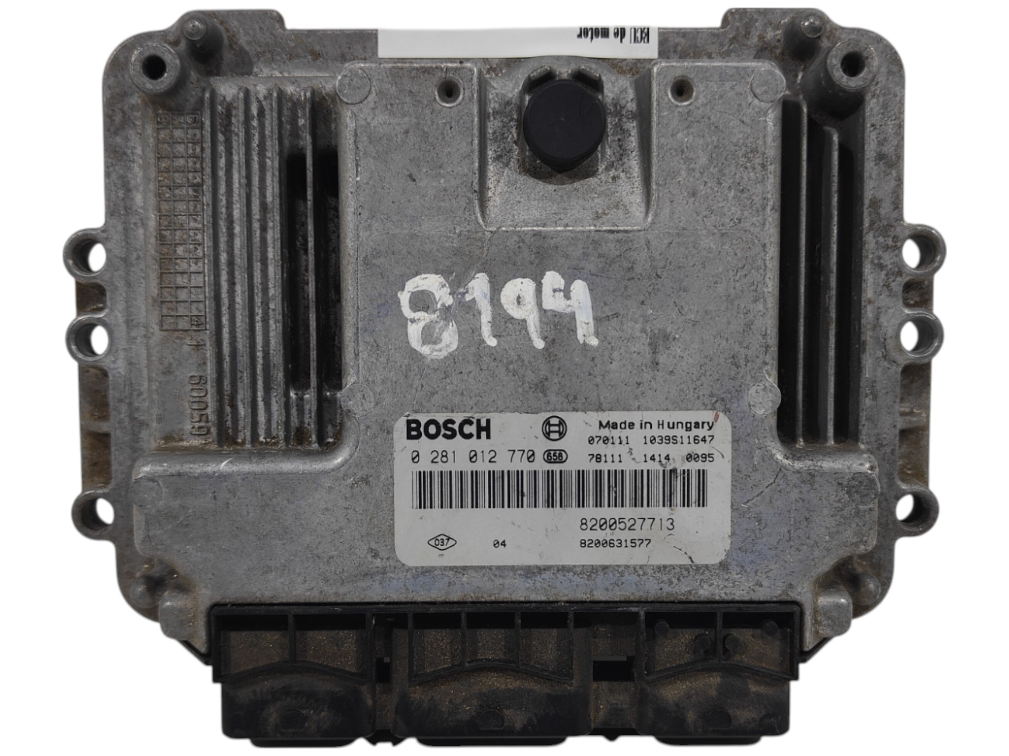 ECU de motor Renault LAGUNA II 1.9 DCI 130HP 2007, Ref: 8194-K3B7