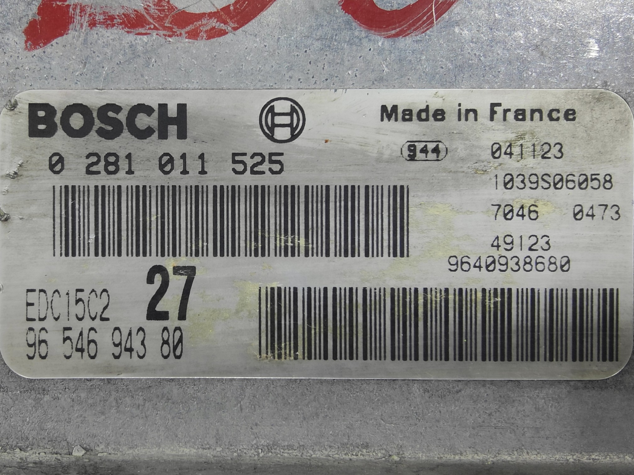 ECU de motor Peugeot 206 2.0 HDI 2004, Ref: 11090-K3C6