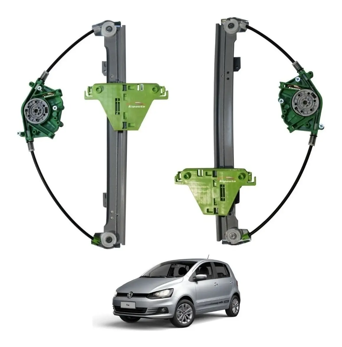 Par de reguladores eléctricos para ventanas traseras Fox 2003-2016, para motor original