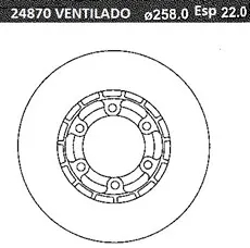 DISCO FRENO (258.50) DEL MITSUBISHI L200 2WD BREME