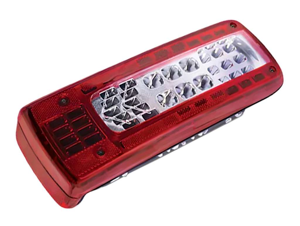 Faro trasero camión LED 24V con ficha y matrícula izquierdo