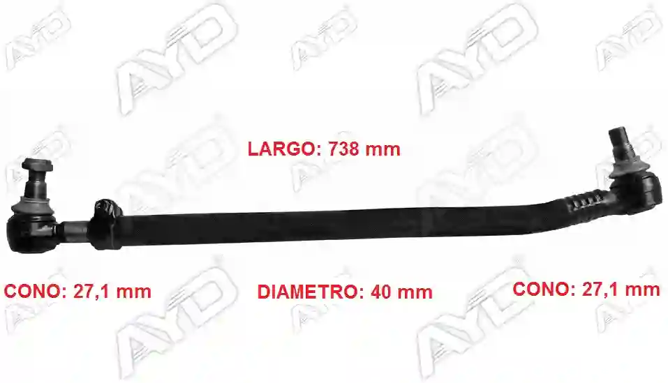 Barra de dirección corta con punteros para Mercedes-Benz Camión