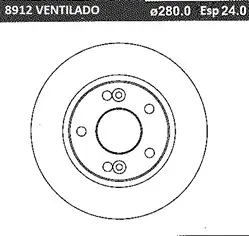 DISCO FRENO (280mm) DEL RENAULT LAGUNA