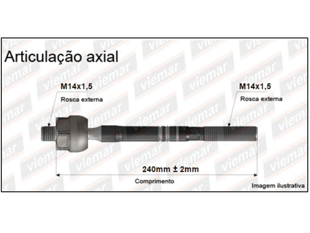 PUNTERO CREMALLERA FI TEMPRA / TIPO / RE CLIO II 244MM