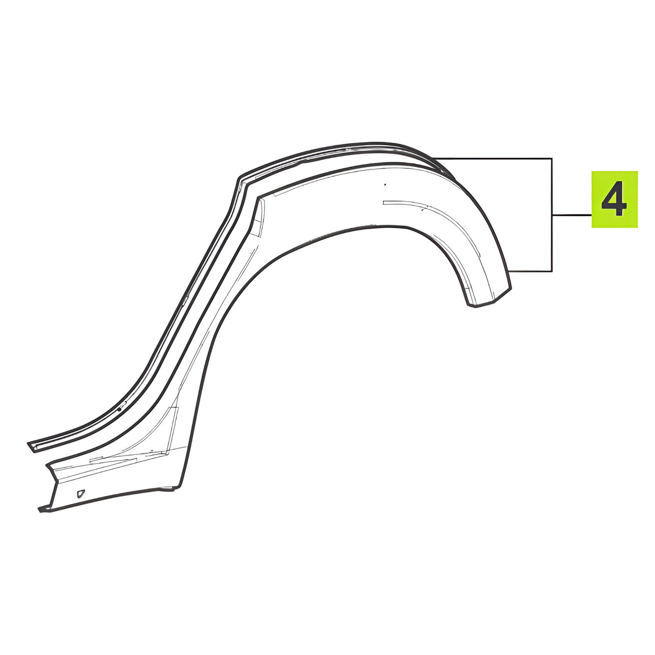FENDER GUARDABARRO TRAS. DER. -ORIGINAL