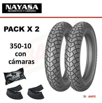 Combo Moto 350-10 x 2 c/cámara Nayasa EY061