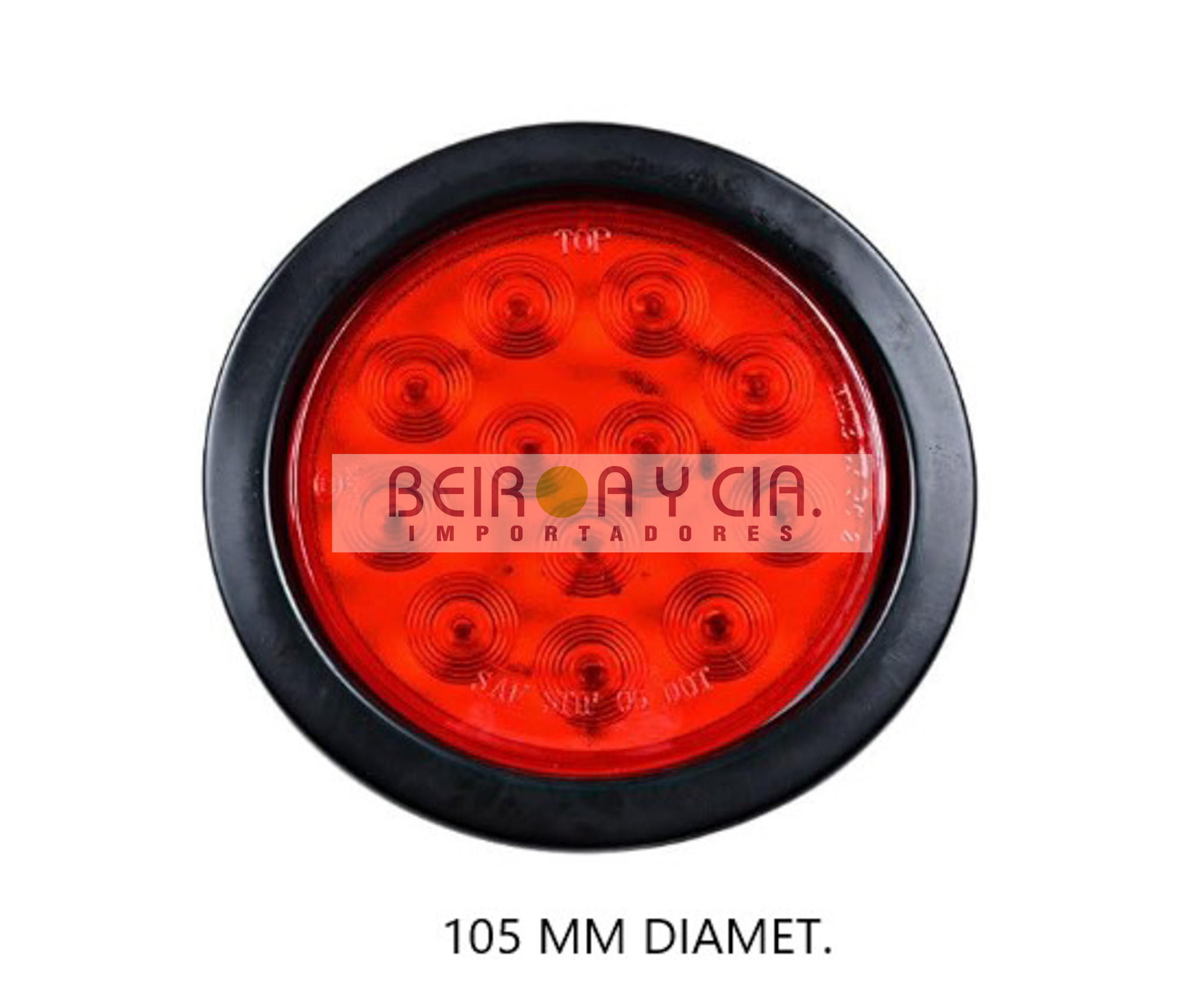 FAROL XE LED TRAS. RED 105MM ROJO BIPOL 12/24V