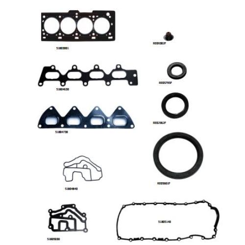 JGO. JUNTAS MOTOR RENAULT 1.6 NAFTA 16V MOTOR K4M ABR CLIO KANGOO LOGAN MEGANE C/RETEN Y JUNTA amia