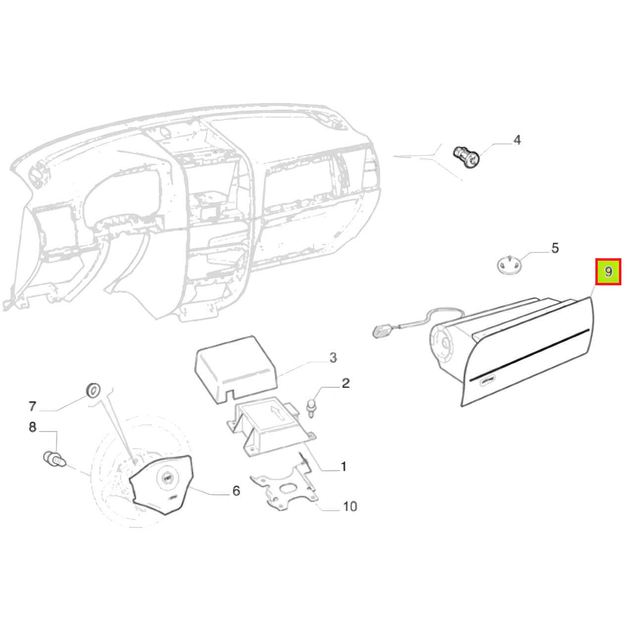 AIRBAG PASAJERO -ORIGINAL