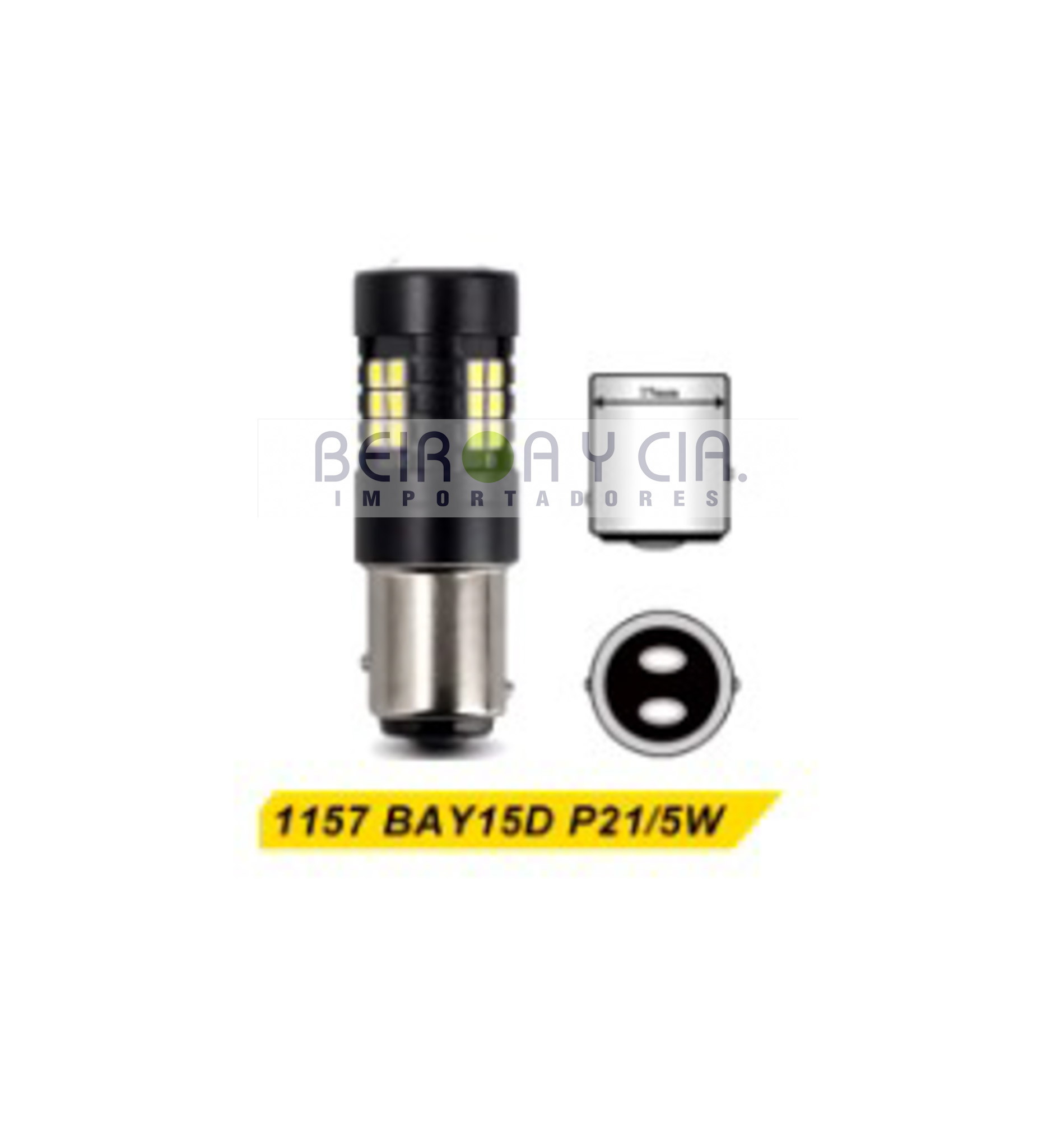 LAMPARA LED XE BAY. 12-24V 2 POLOS 21 LEDS = 1077