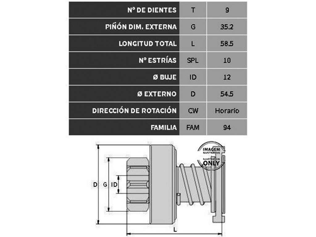 BENDIX BOSCH NO EBRO 9D. 10E