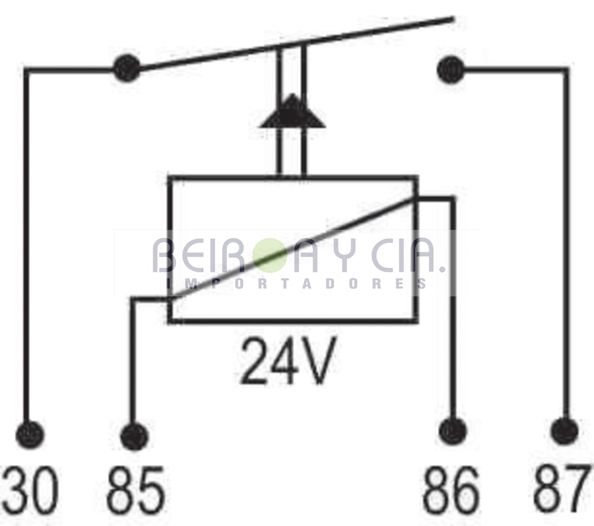 RELAY DNI 8131 24V UNIV. 100A USO UNIVERSAL