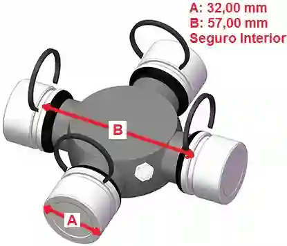 CRUCETA 32.00mm ASIA-HYUNDAI-KIA